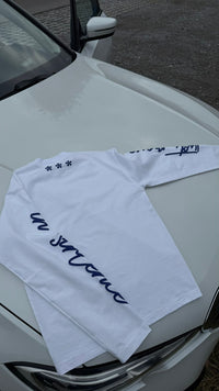 JMIS LONGSLEEVE - WHITE & BLUE